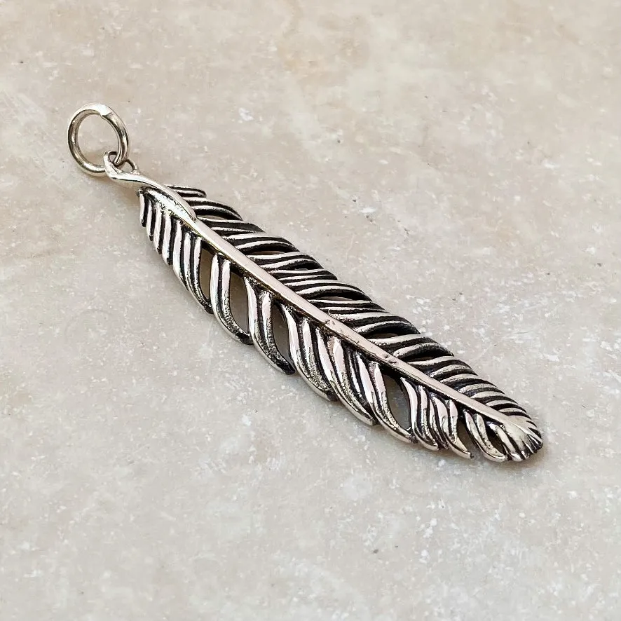 Silver Feather Pendant