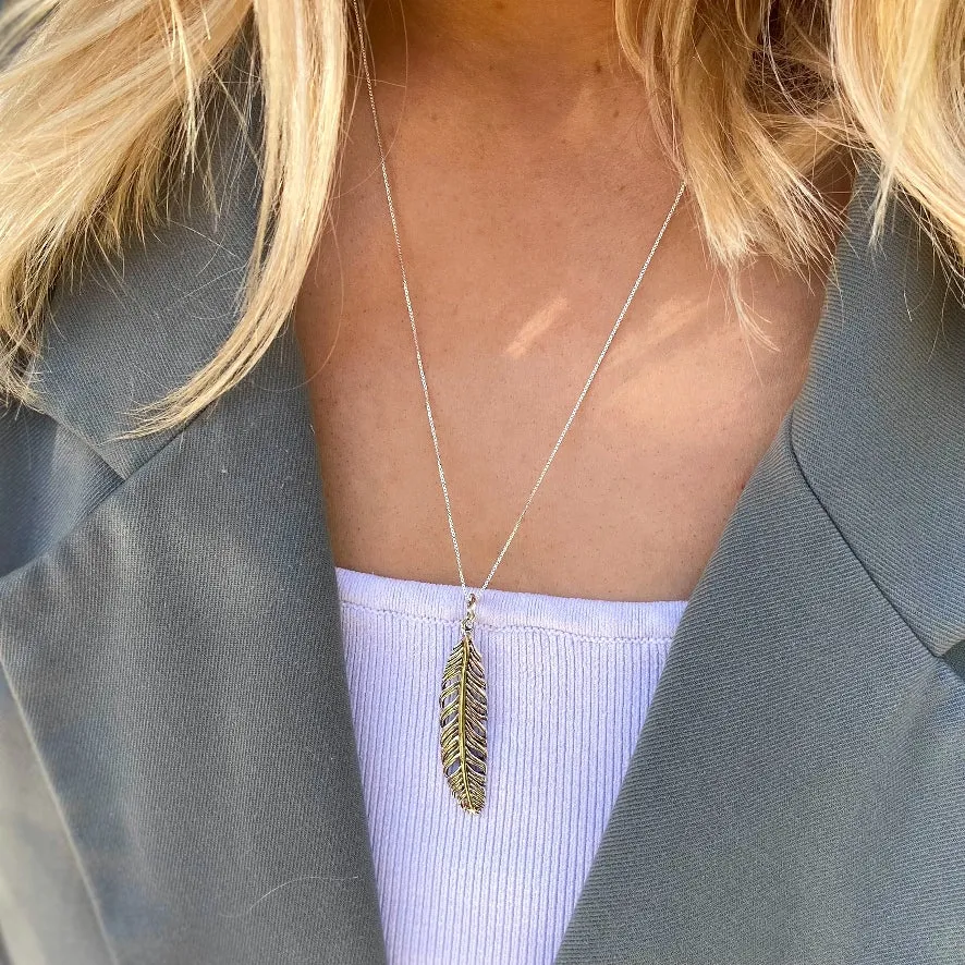 Silver Feather Pendant