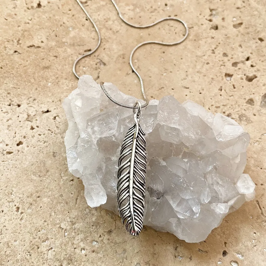 Silver Feather Pendant