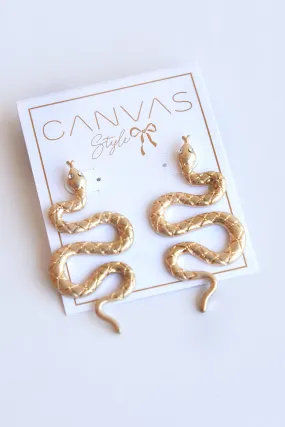 SNAKE DROP EARRINGS