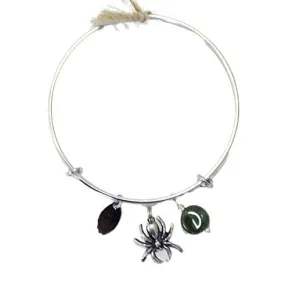 Spider Charm Bangle Bracelet