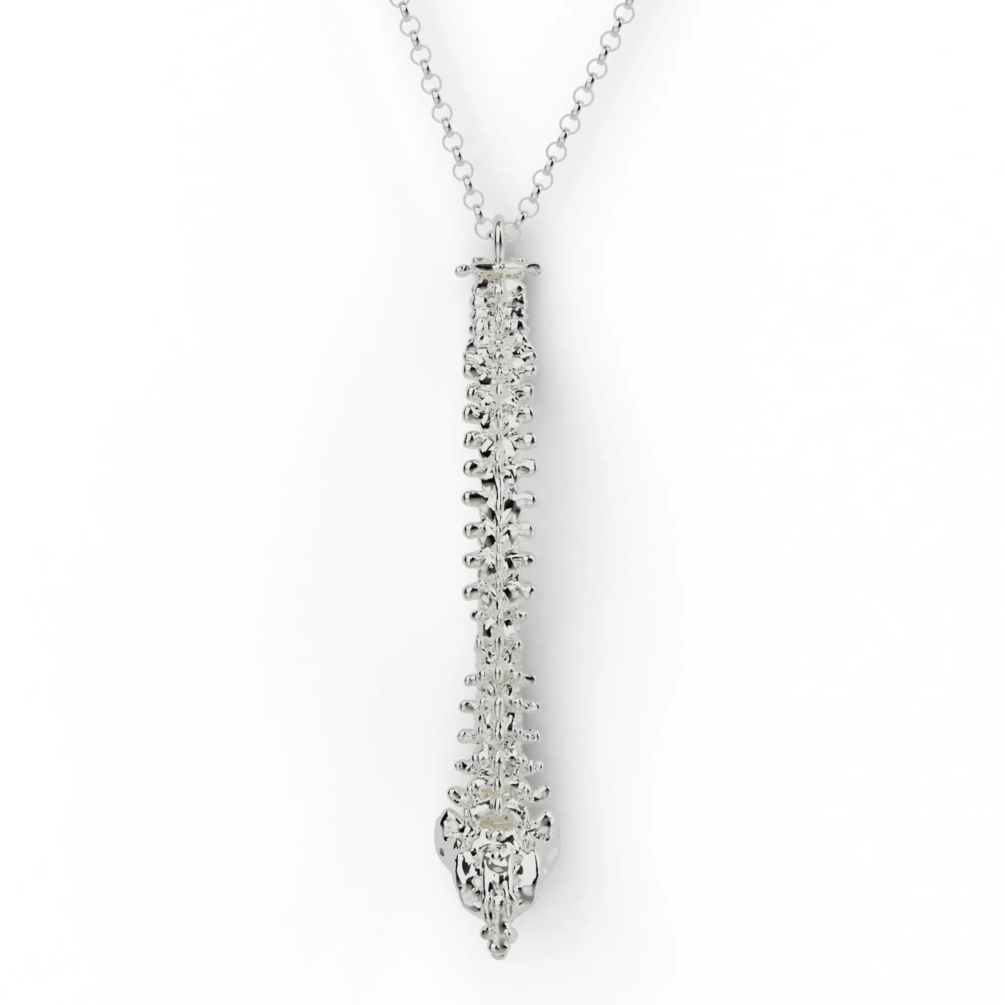 spine necklace | silver