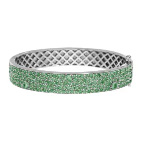 Stardust Bangle Silver Emerald