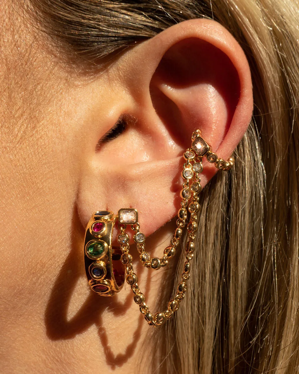 The Chloe Chain Ear Cuff Set