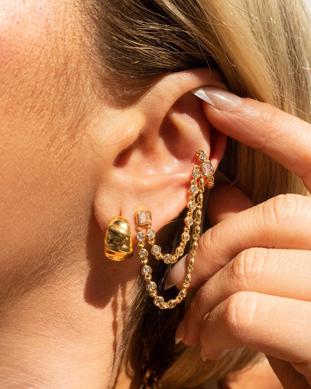 The Chloe Chain Ear Cuff Set