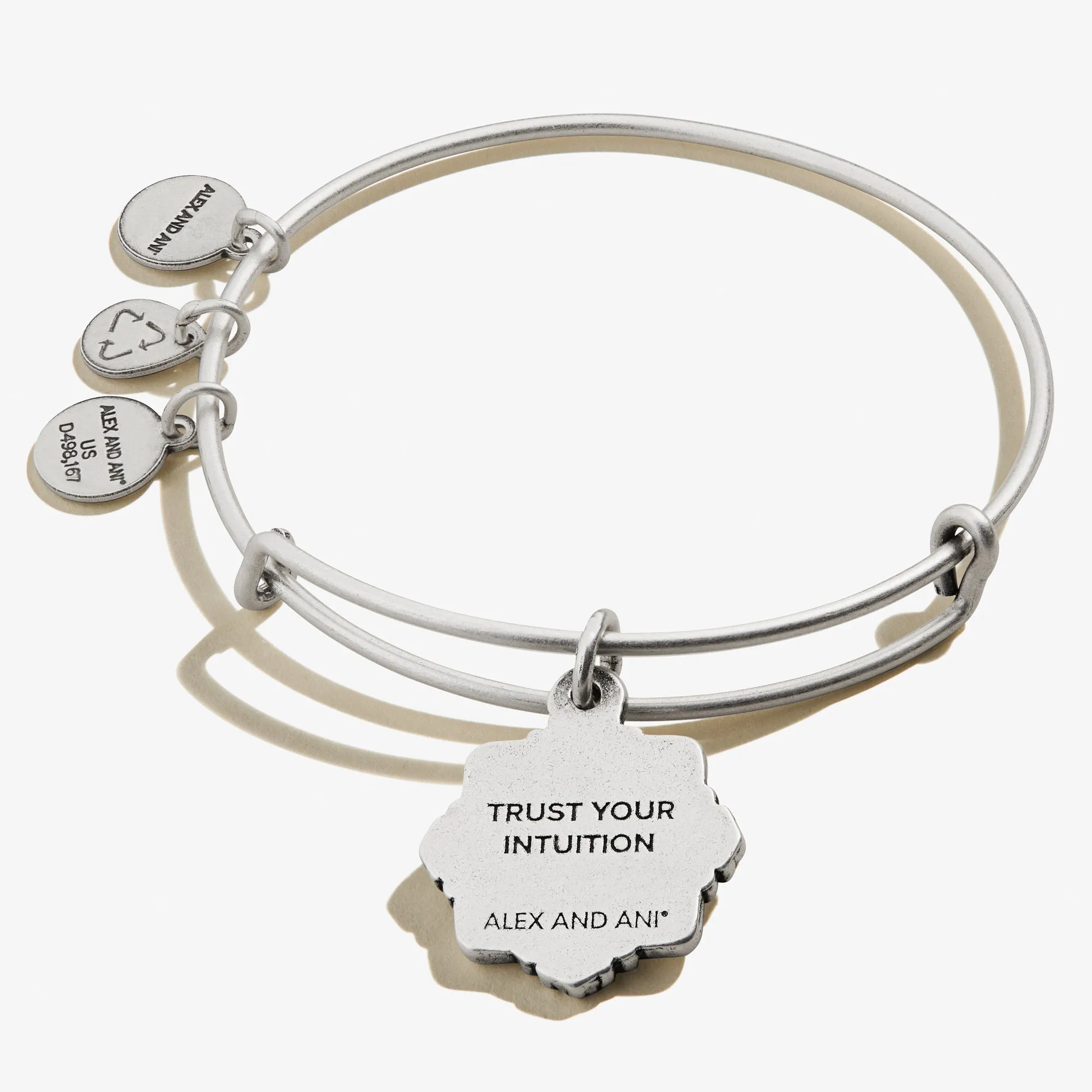 Token of Wisdom Moon Charm Bangle