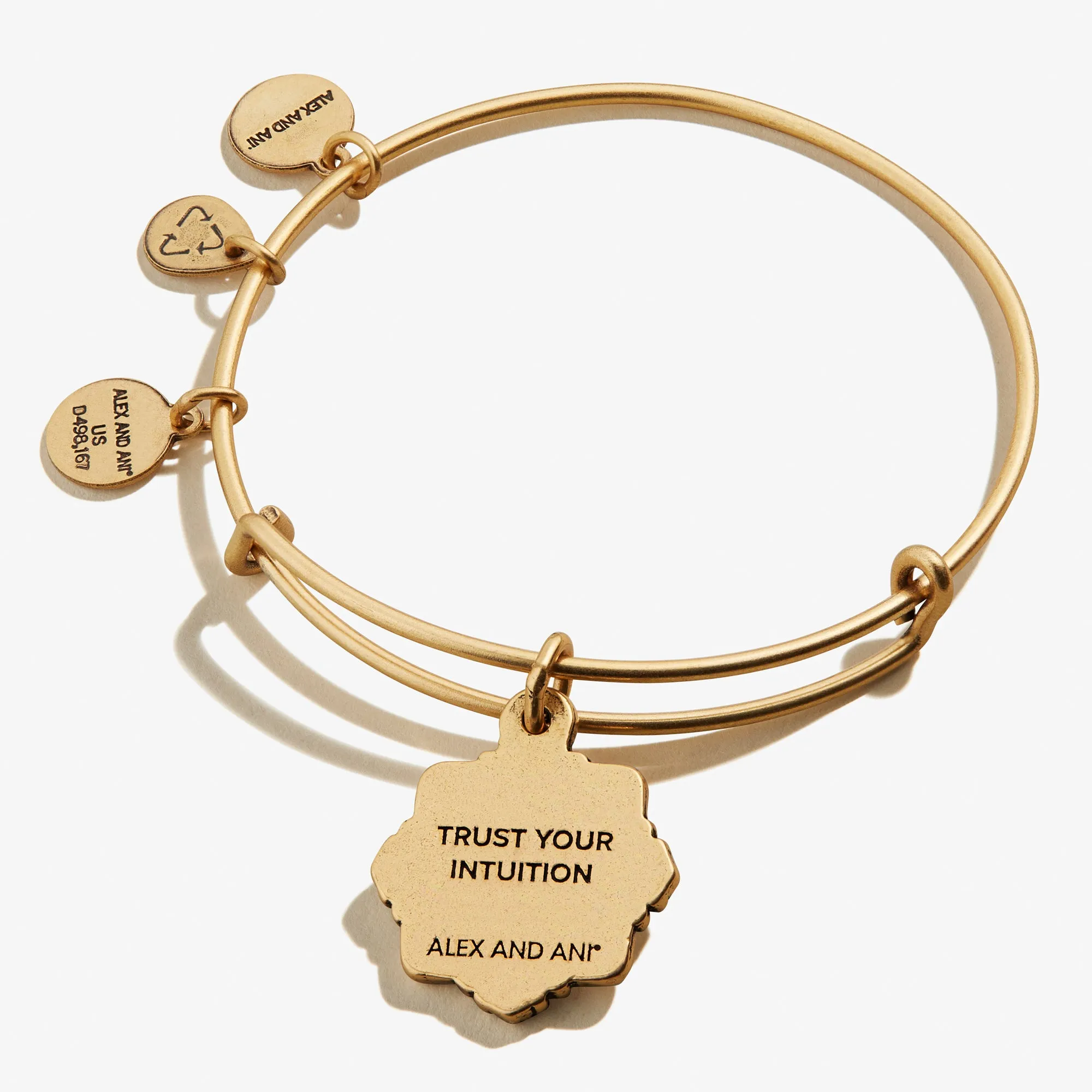 Token of Wisdom Moon Charm Bangle