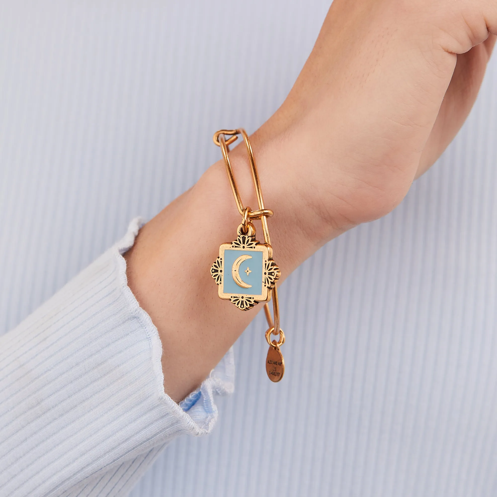 Token of Wisdom Moon Charm Bangle