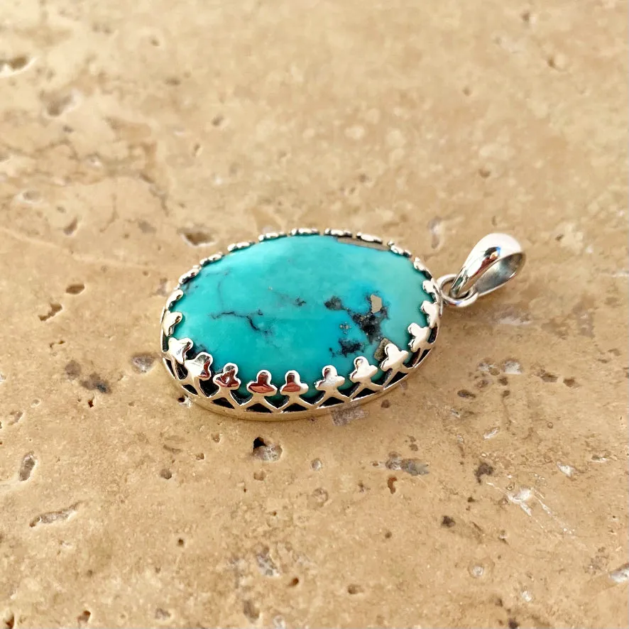 Turquoise Pendant - Lace