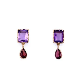 Two-Stone Drop Earrings