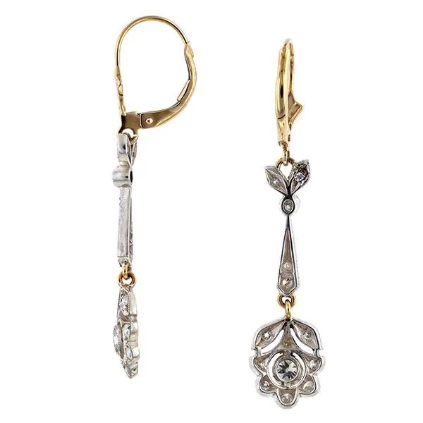 Vintage Diamond Drop Earrings