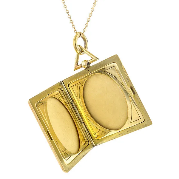 Vintage Square Locket Pendant