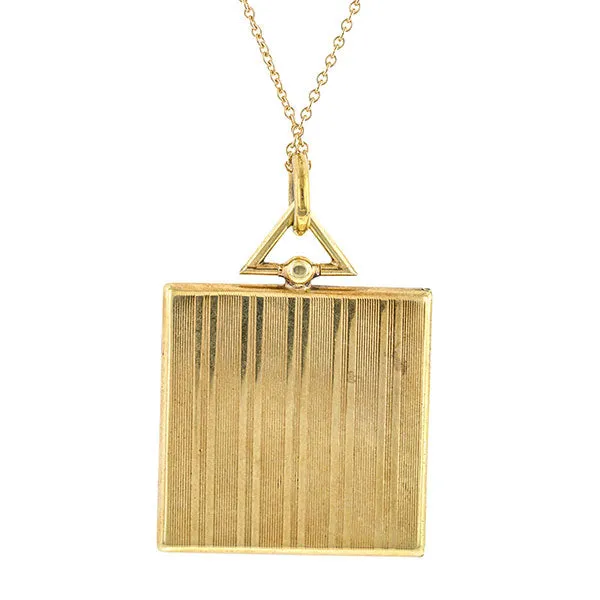 Vintage Square Locket Pendant